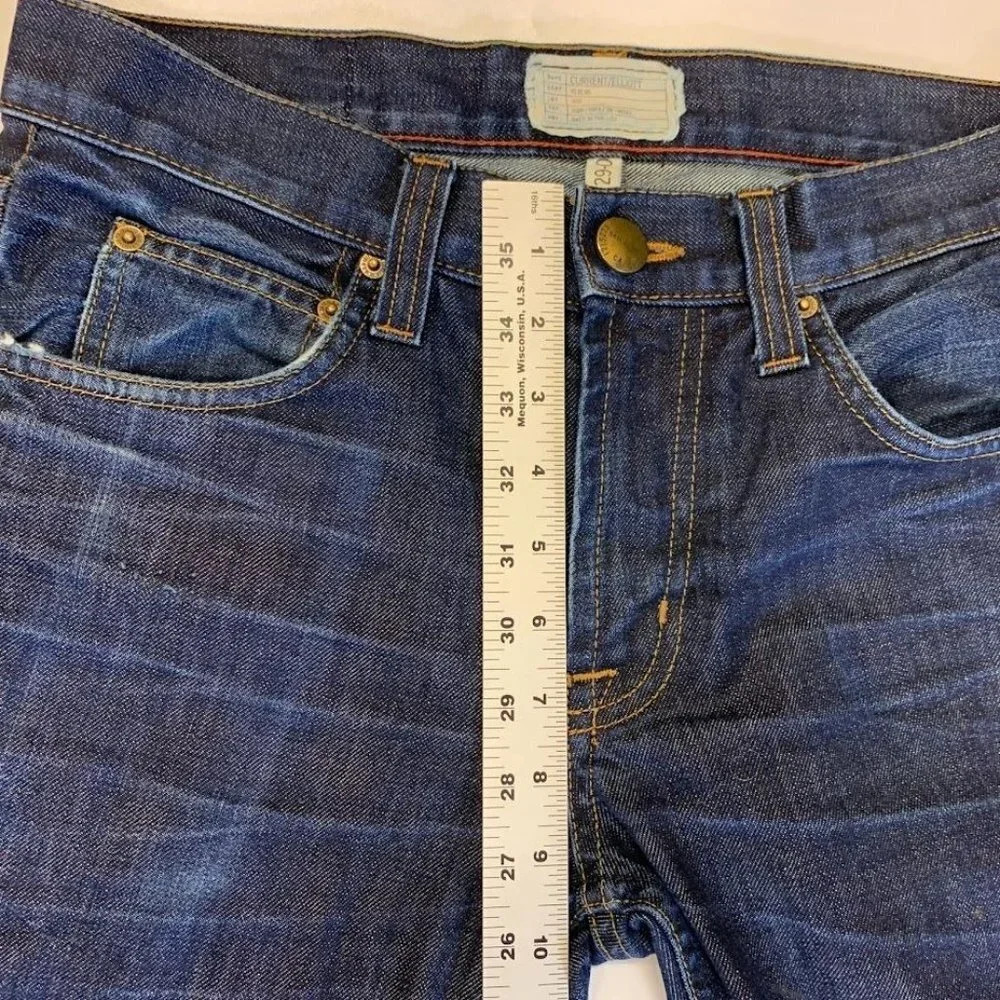 Current Elliott Men's The Slim Taper Distressed Mid Rise In Cove Jeans SZ 29x33 - Picture 13 of 14